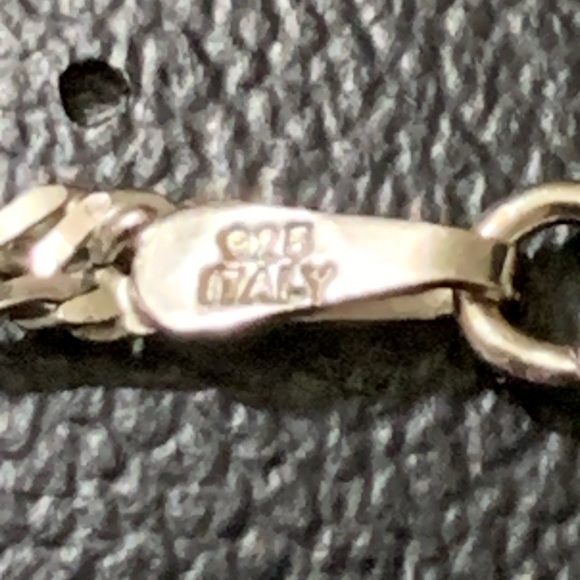 ITALY 925 STERLING SILVER NECKLACE STONE PENDANT - Picture 6 of 11